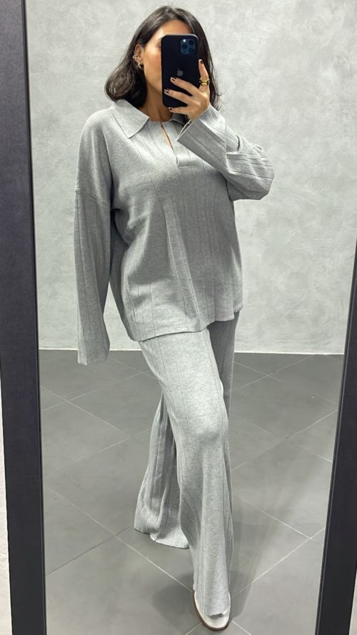 Ensemble en Maille Gris