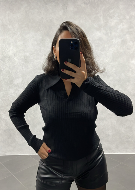 Pull en Maille Noir