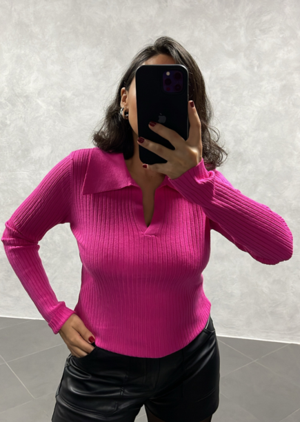 Pull en Maille Rose