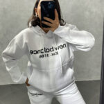 Ensemble sweat à capuche blanc