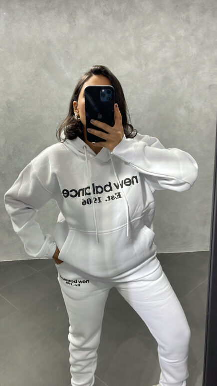 Ensemble sweat à capuche blanc