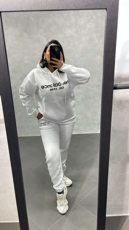 Ensemble sweat à capuche blanc