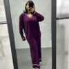 Ensemble Col V Mauve Aubergine