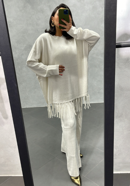 Ensemble Oversize Blanc Cassé