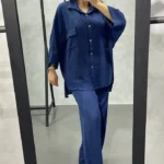 Ensemble Fluide Bleu Marine