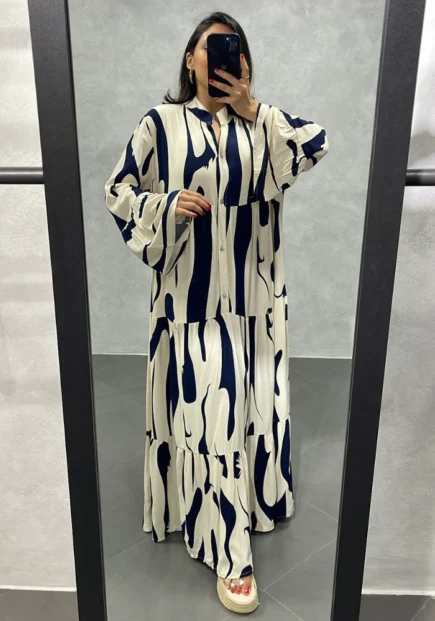 Robe à motifs Bleus