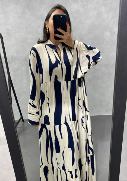 Robe à motifs Bleus