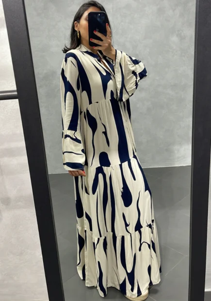 Robe à motifs Bleus