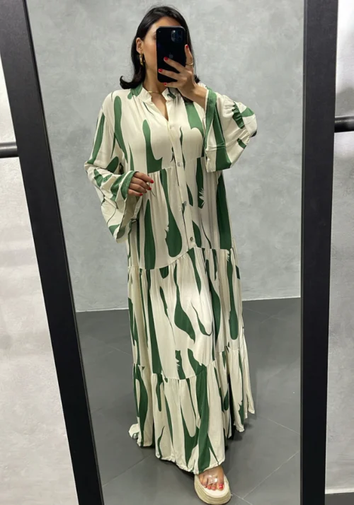 Robe à motifs Verts