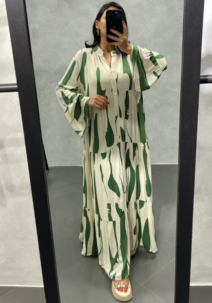 Robe à motifs Verts