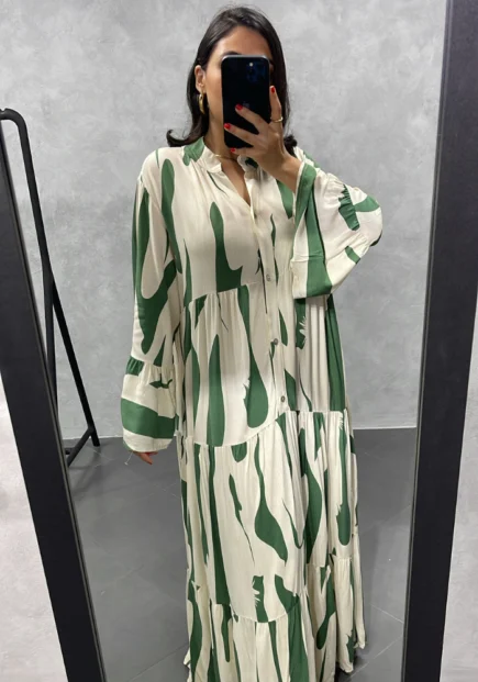 Robe à motifs Verts