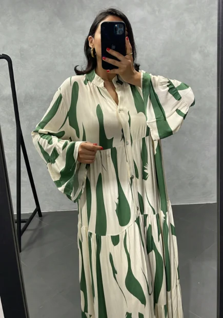 Robe à motifs Verts