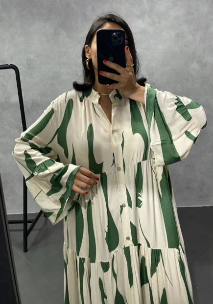 Robe à motifs Verts